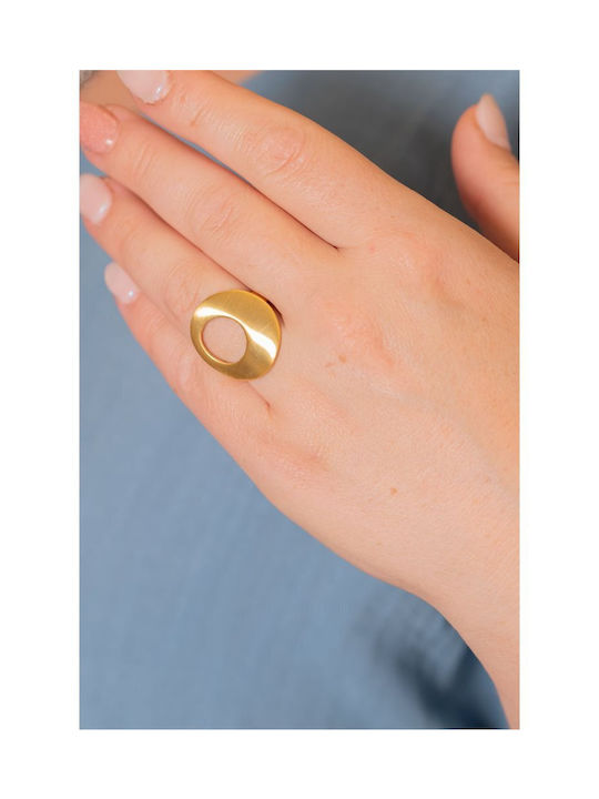 Paraxenies Women's Gold Plated Silver Ring