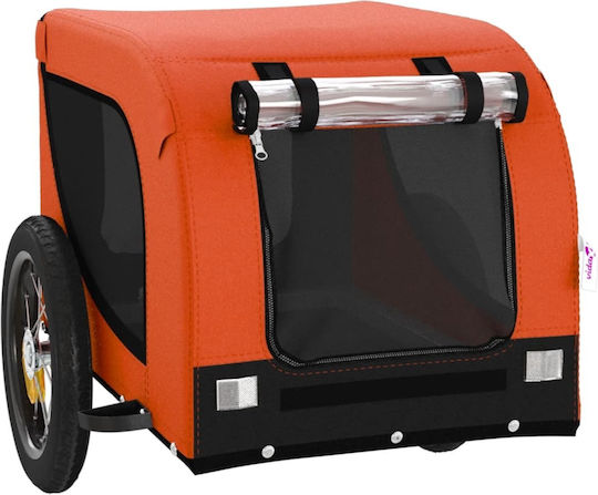 vidaXL Cosul pentru transport câine până la 30kg Portocaliu M124xL53xA53cm.