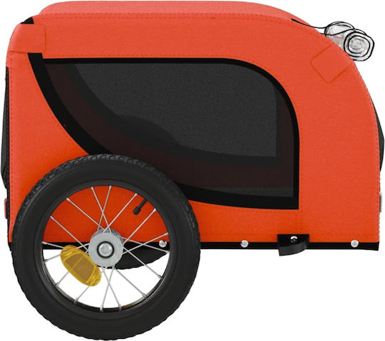 vidaXL Cosul pentru transport câine până la 30kg Portocaliu M124xL53xA53cm.