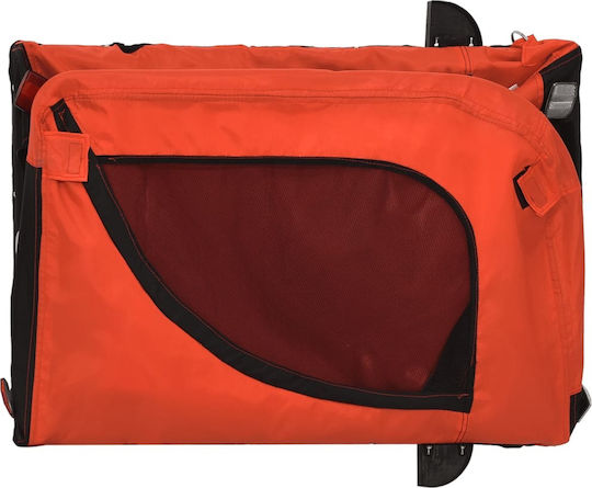 vidaXL Cosul pentru transport câine până la 30kg Portocaliu M124xL53xA53cm.