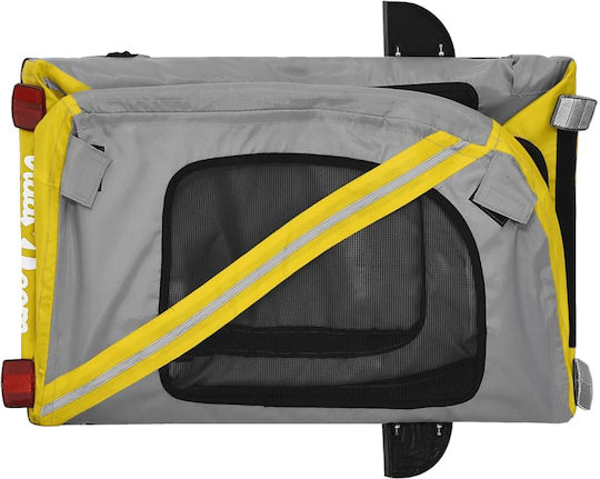 vidaXL Καρότσι για Μεταφορά Σκύλου έως 30kg Κίτρινο Μ124xΠ53xΥ53εκ.
