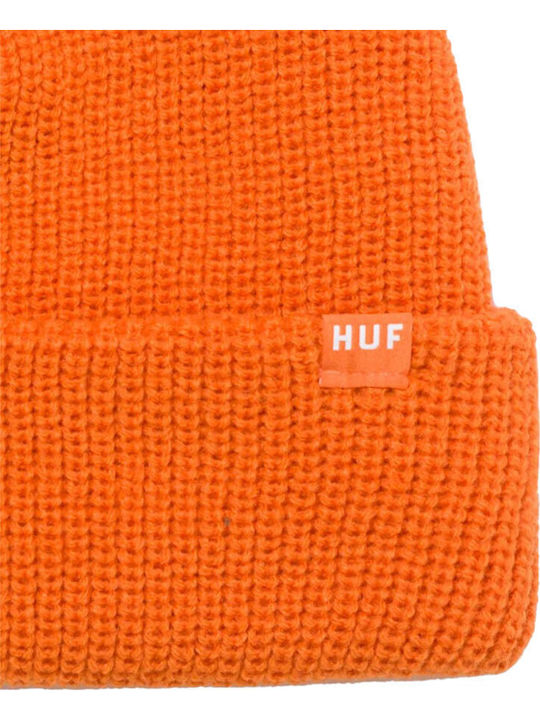 Usual Unisex Set with Beanie Knitted in Orange color