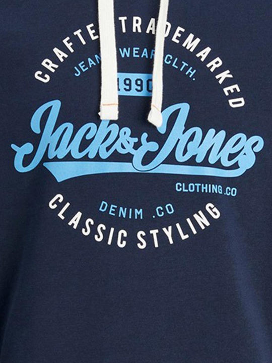 Jack & Jones Men's Sweatshirt with Hood Navy Blue