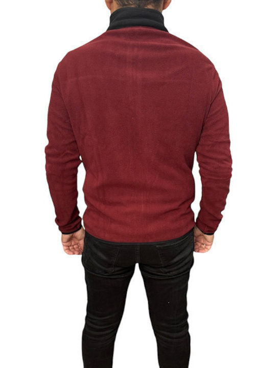 Ανδρική Ζακέτα Fleece Μπορντό