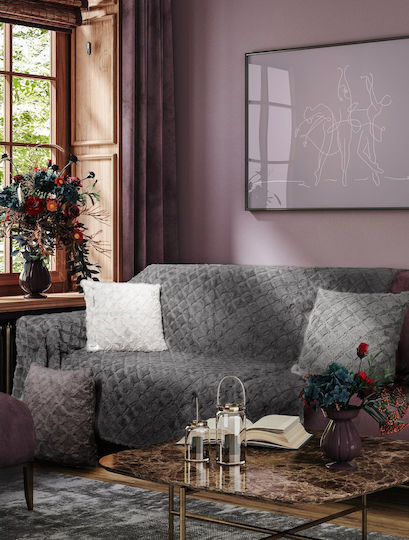 Madi Μαξιλαροθήκη Oblong Grey 50x50εκ. Madi Μαξιλαροθήκη Oblong Grey 50x50εκ.