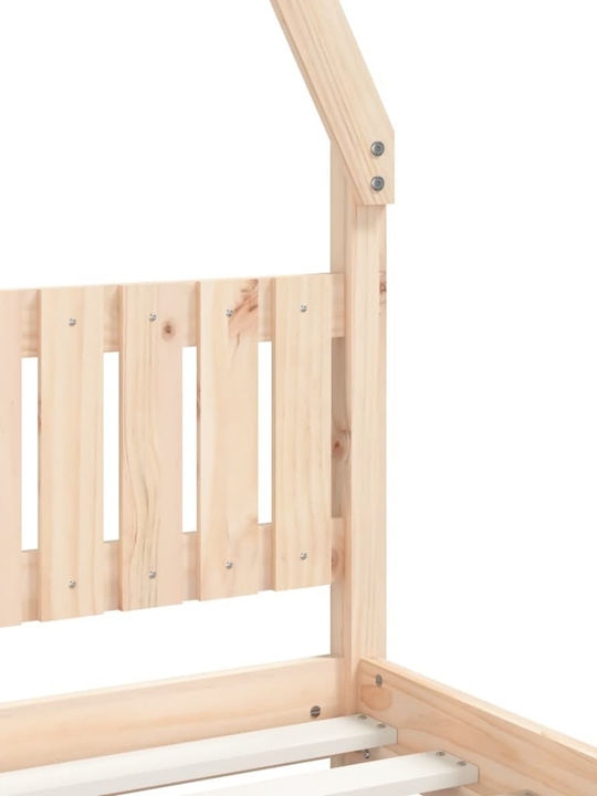 Kinderbett Einzeln Beige für Matratze 90x200cm