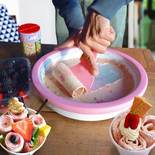 Mikamax Pastry Tool DIY Ice Cream Rolling Pan made of Plastic 30cm