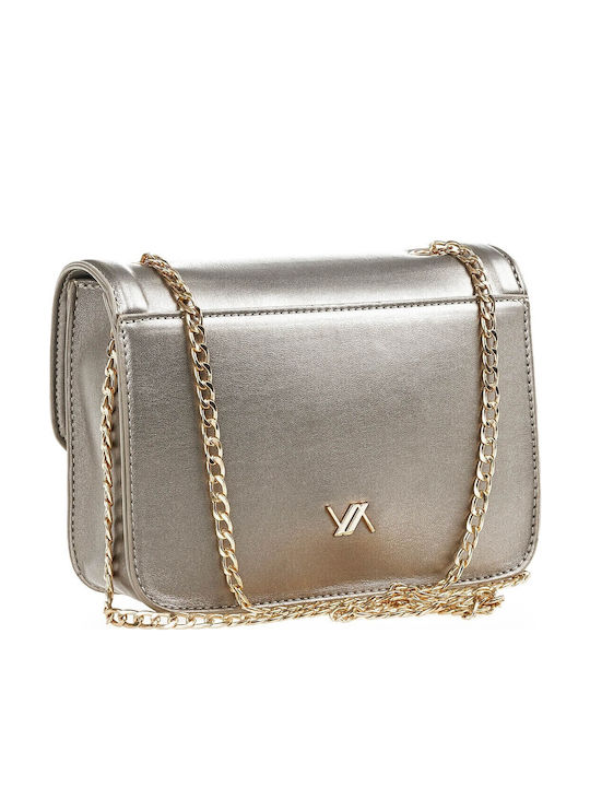 Damentasche Schultertasche Silber