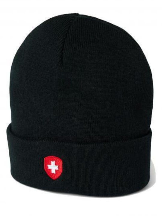 Beanie Unisex Σκούφος Πλεκτός Black/Red
