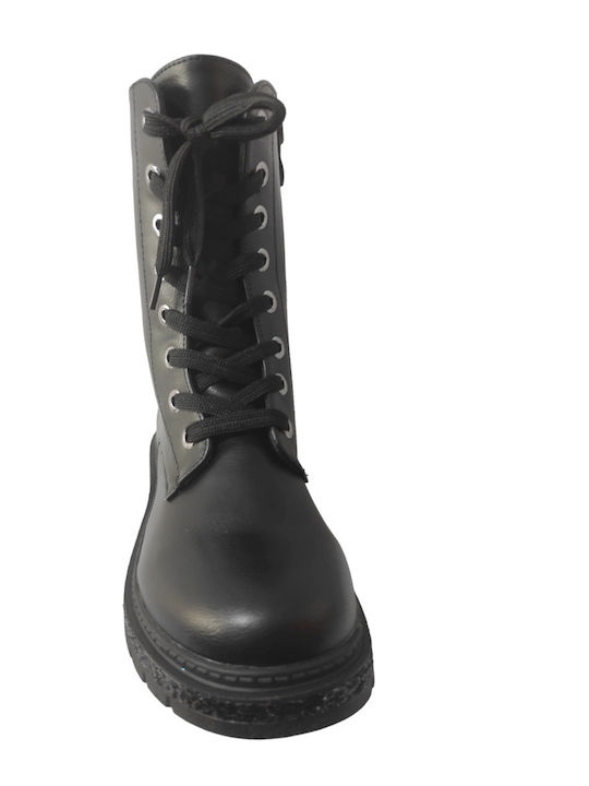 Kinderstiefel mit Reißverschluss Schwarz