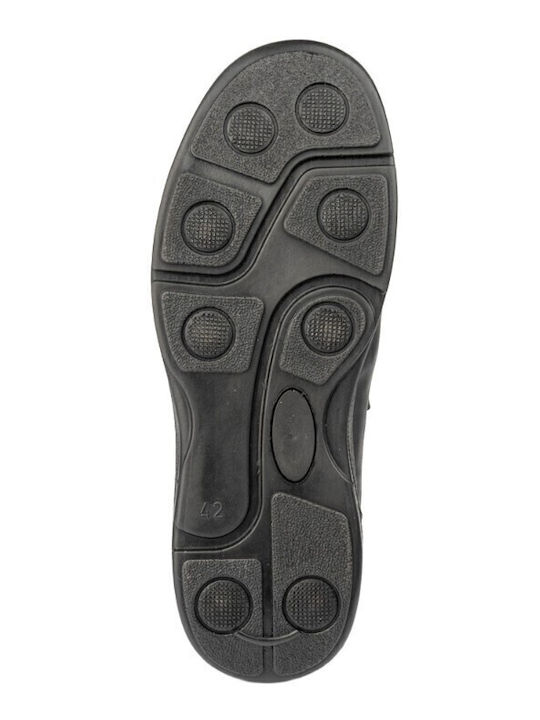 Air Leder Herren Freizeitschuhe Anatomisch Schwarz
