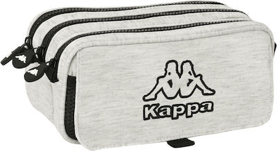 Kappa Fabric Gray Pencil Case with 2 Compartments