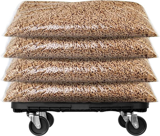 vidaXL Platform Trolley for Weight Load up to 300kg Black