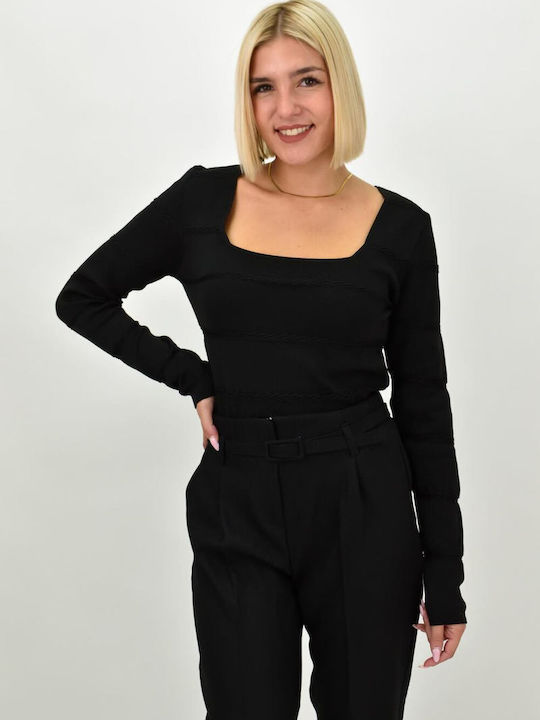 Potre Women's Blouse Long Sleeve Black