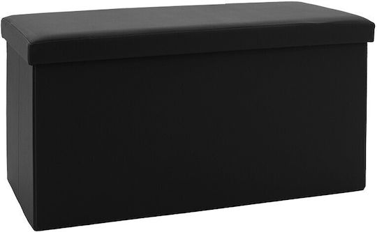 Bench Stool With Storage Space Cooperation Black 76x38x38cm