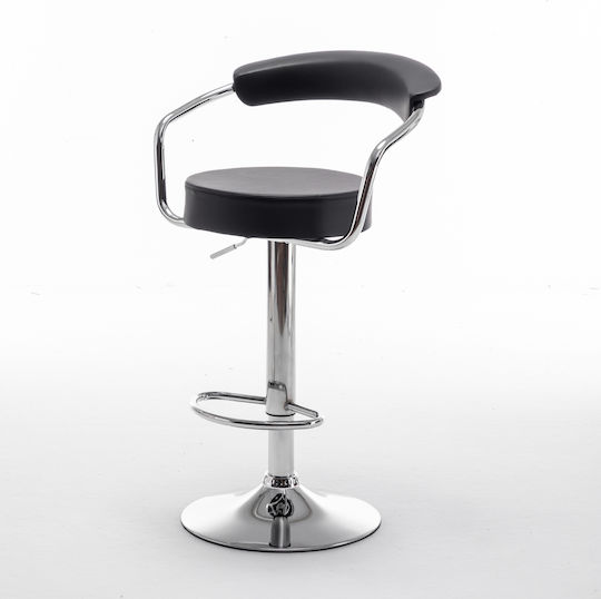 Hocker Bar Peli mit Rückenlehne & Höhenverstellbar Schwarz 51x50x83cm