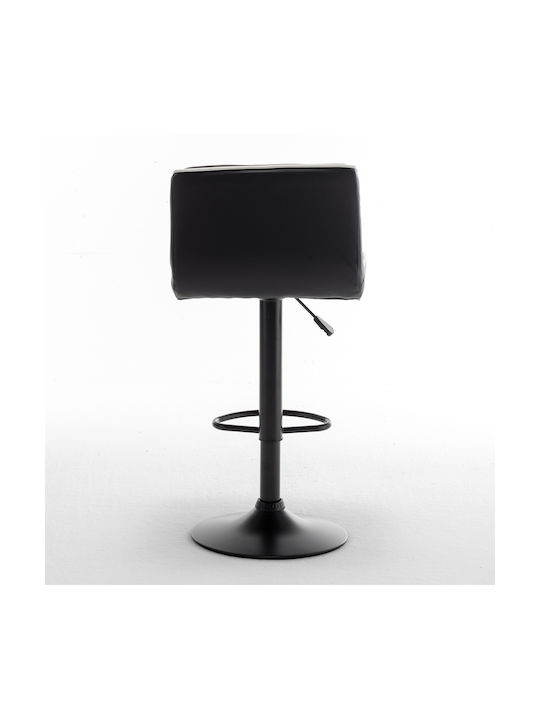Bar Stool Armor with Backrest & Adjustable Height Black 45x48x86-107cm