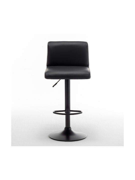 Bar Stool Armor with Backrest & Adjustable Height Black 45x48x86-107cm