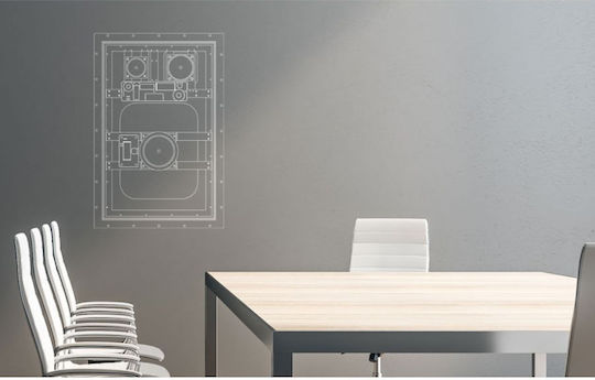 DSPPA Εντοιχιζόμενο Ηχείο 40W (Τεμάχιο) 30x5.2x40εκ. Μαύρο