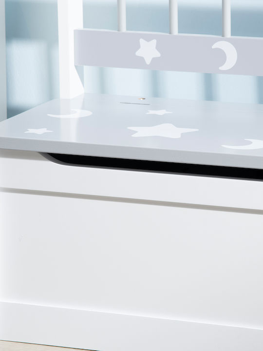 Zonekiz din Lemn Alb 60x30x50cm 1buc