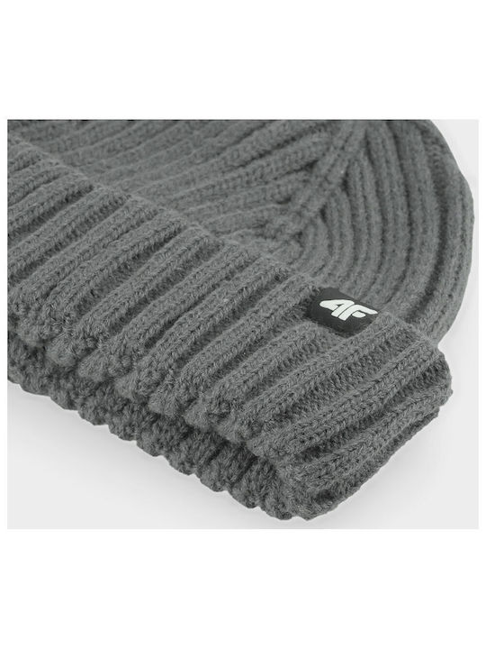 4F Beanie Unisex Beanie Gestrickt in Gray Farbe