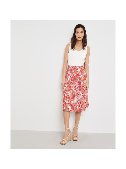 Gerry Weber cu Talie Înaltă Fustă Midi Floral