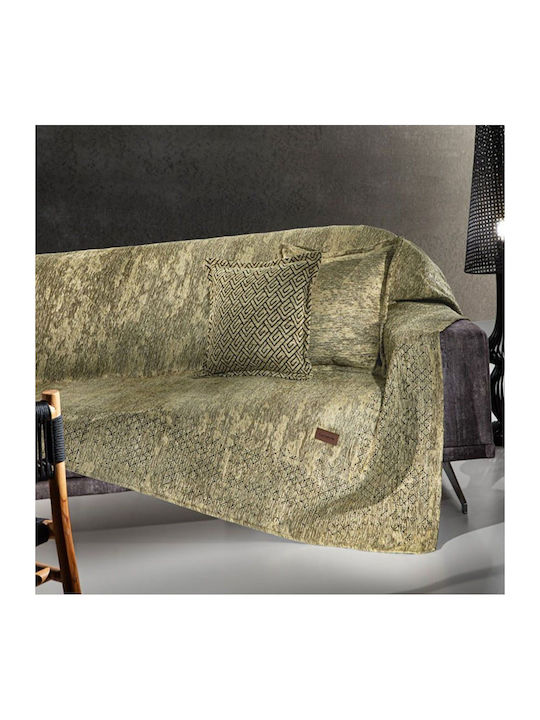 Guy Laroche Three-Seater Sofa Throw Nobel 180x300cm Olive