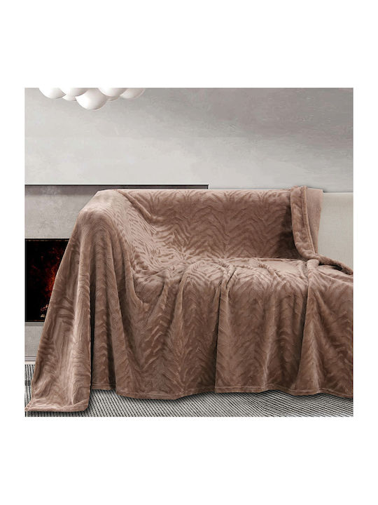 Melinen Darby Ριχτάρι Διθέσιου Καναπέ Ζακάρ 170x250εκ. Mocca 20002492