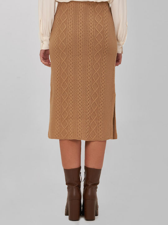 Hugo Boss Midi Skirt in Beige color