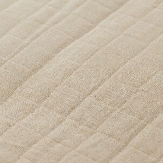 Borea Linen Pillowcase Oxford Quilted Beige 50x70cm.