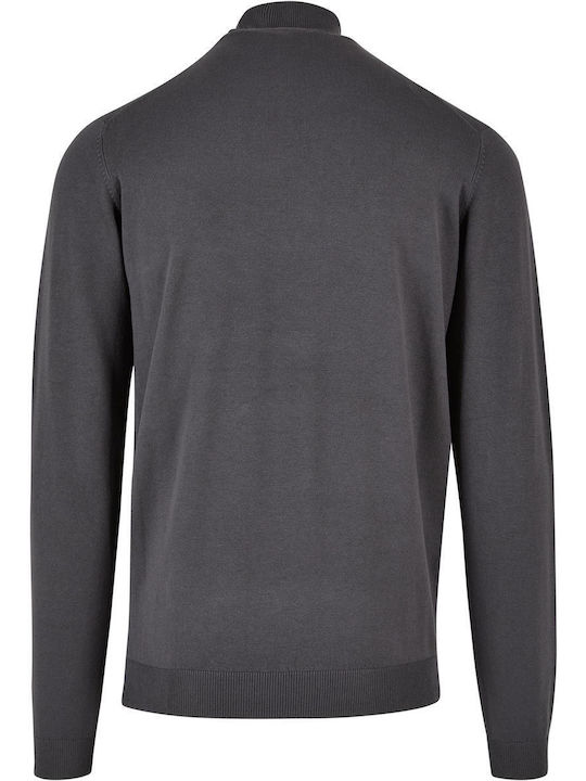 Urban Classics Men's Long Sleeve Sweater Turtleneck Gray