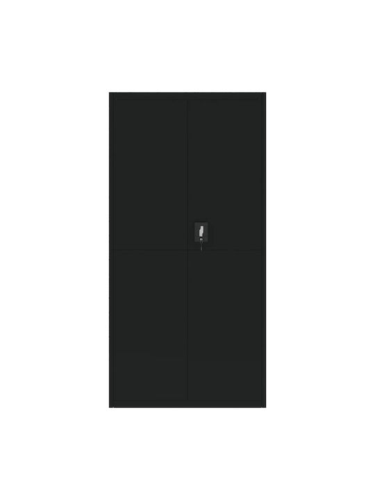 Kleiderschrank Büro Black 90x40x180cm