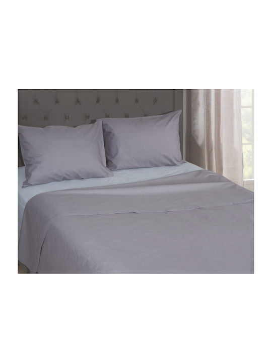 Flamingo Duvet Cover Set Queen with 2 Pillowcases 220x240 Solid color Grey