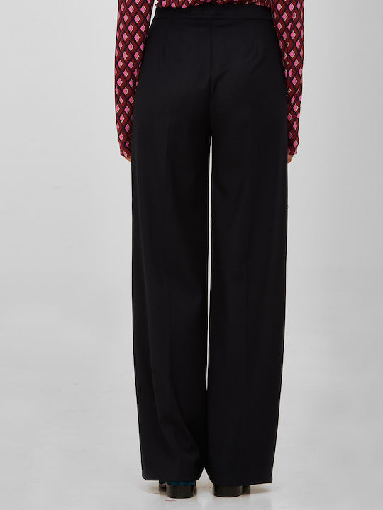 Laura Donini Women's Fabric Trousers Black