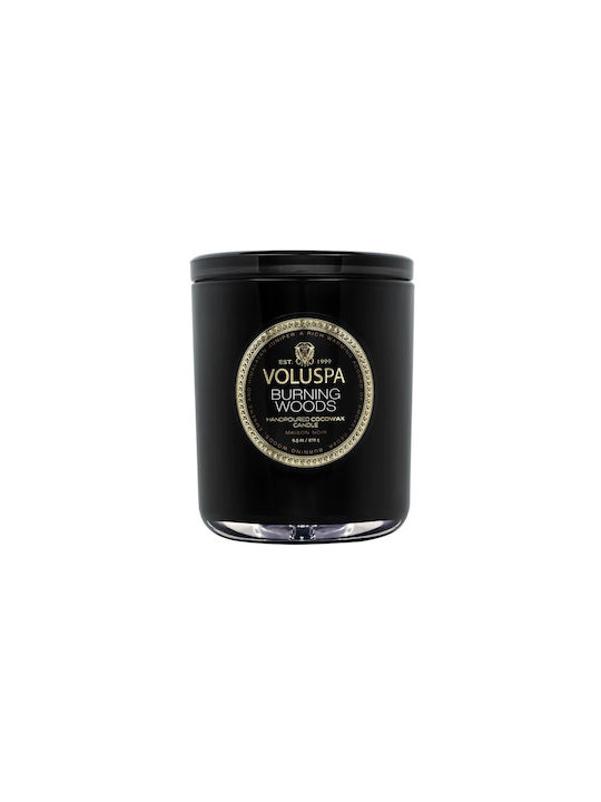 Voluspa Lumânare Aromatică Borcan Cu Miros Lemnuri Arzătoare 270gr 8207-Negru