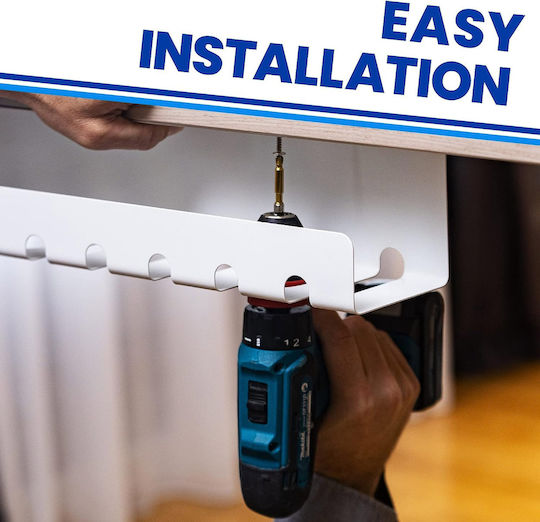 Homeprotek Στήριγμα Καλωδίων Λευκό 1000-42210082 1τμχ