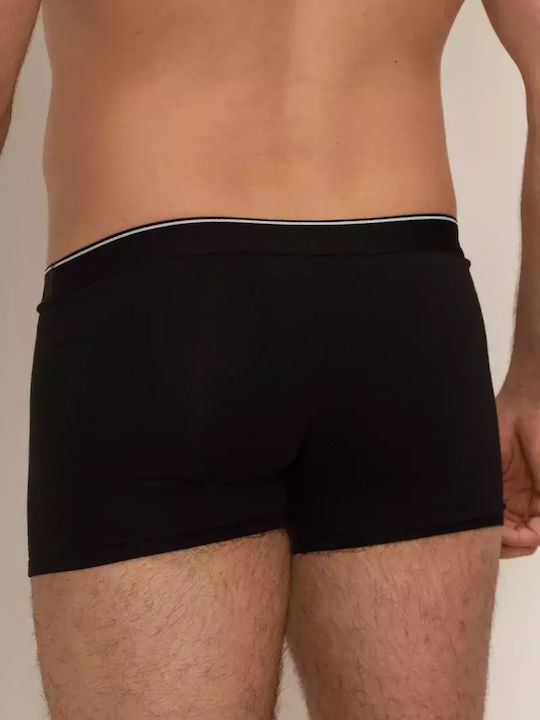 Amos Herren Boxershorts Schwarz mit Mustern 1Packung