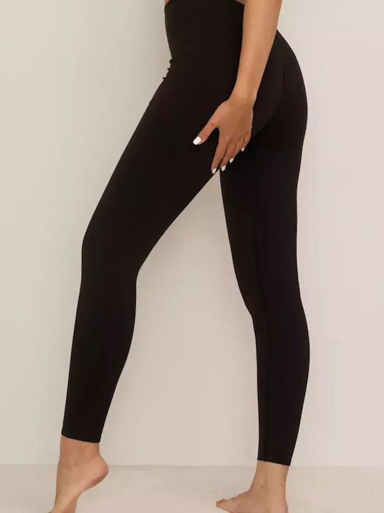 Instruire Colanti de femei Cropped Colanti Talie inalta Negru