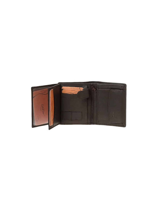 Leather Men's Wallet With RFID Dark Brown