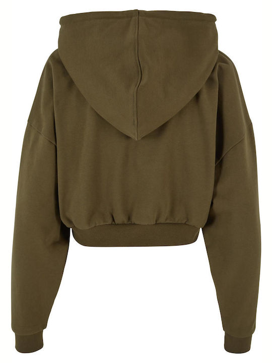 Urban Classics Women's Cropped Sweatshirt Khaki