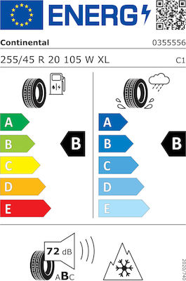 Continental 2 255/45R20 105Magazin online XL 4 Anotimpuri Anvelopă pentru Cutie de prânz Pasager Autoturism