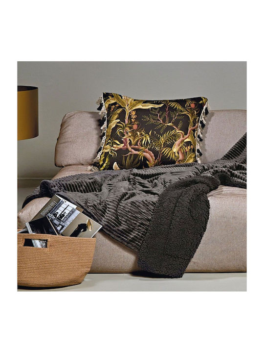 Kentia Spencer Blanket Furry Queen 240x220cm. 24 Anthracite