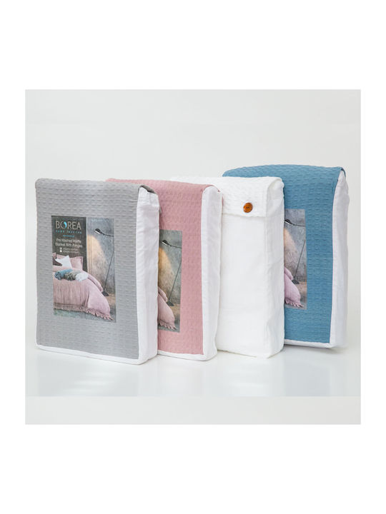 Borea Anesis Pique Blanket Single with Fringes 160x270cm Pink