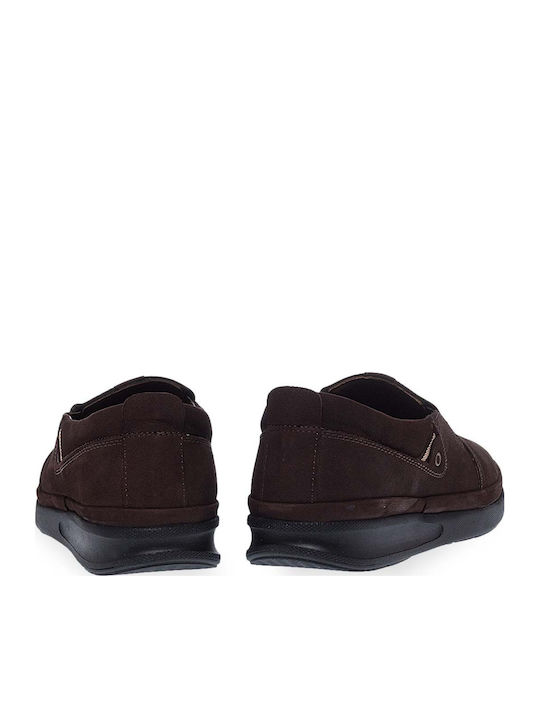 Δερμάτινα Ανδρικά Slip-On Καφέ