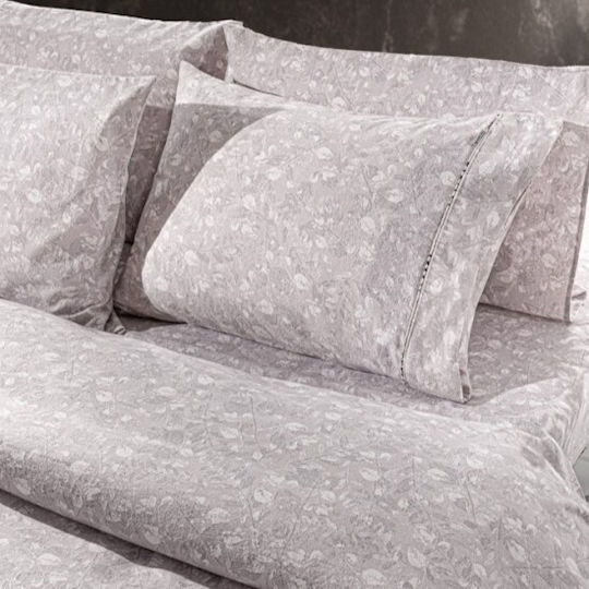 Guy Laroche Bettbezug-Set Flanell Übergröße mit 2 Kissenbezügen 225x245 Elodie Melanze