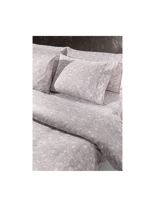 Guy Laroche Bettbezug-Set Flanell Übergröße mit 2 Kissenbezügen 225x245 Elodie Melanze