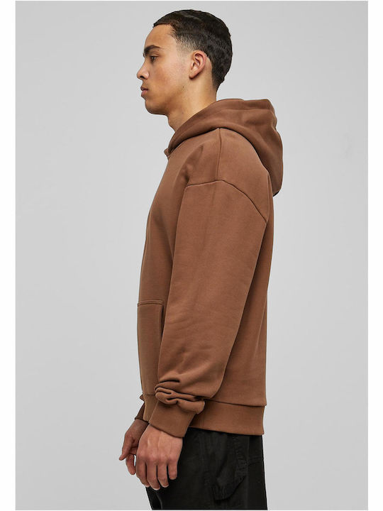 Urban Classics Men's Sweatshirt with Hood Brown