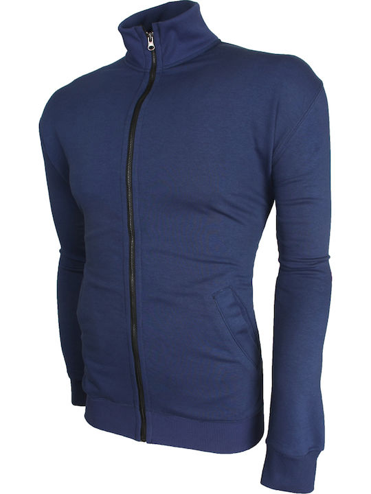 Blue Hoodie Cardigan