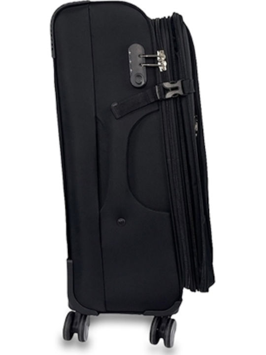 Medium Nylon Suitcase Crete Black