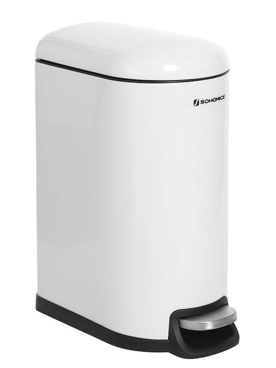 Songmics Metallic Bathroom Basket Soft Close 10lt White
